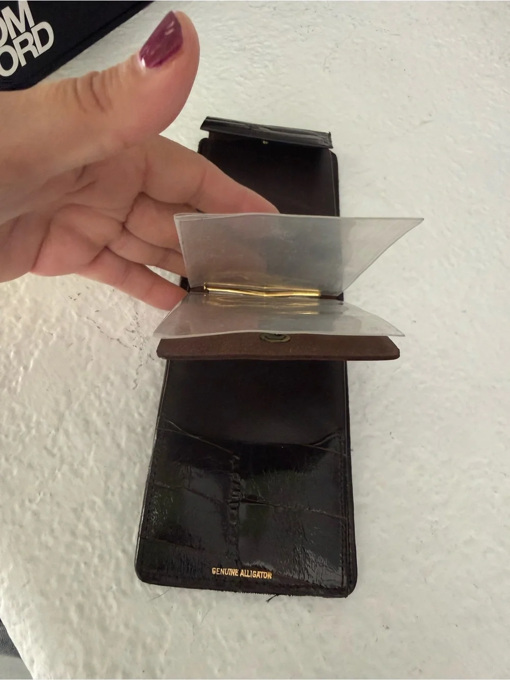 Men's Dark Brown Alligator Leather Bifold Wallet